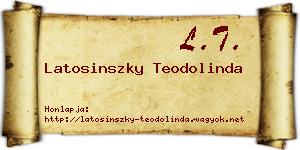 Latosinszky Teodolinda névjegykártya